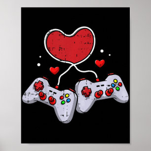 Affiche Les enfants aiment la manette de jeu vidéo pour la
