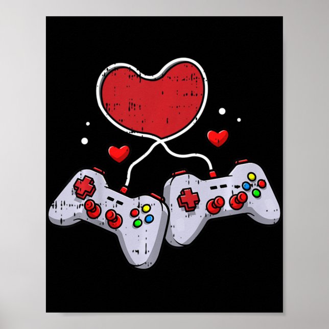 Affiche Les enfants aiment la manette de jeu vidéo pour la (Devant)