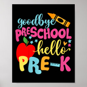 Affiche Les enfants au revoir préscolaire bonjour pré-mate