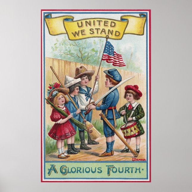 Affiche Les enfants célèbrent le quatrième (Devant)