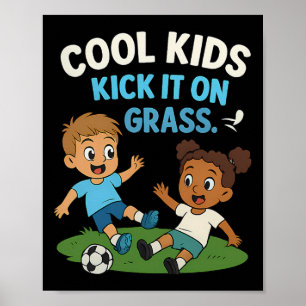 Affiche Les enfants cool kickent Gr Youth Soccer Graphic