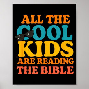 Affiche Les enfants cool lisent la Bible