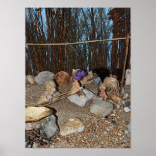 Affiche Les enfants de lapin glissent.