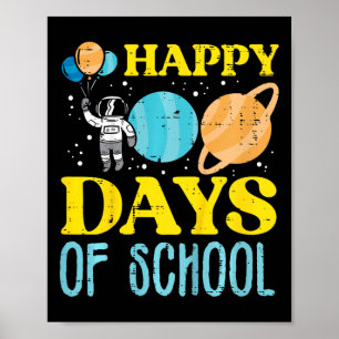 Affiche Les Enfants Joyeux 100 Jours D'Astronaut Scolaire 