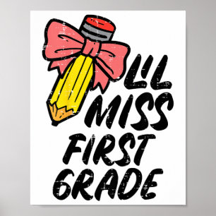 Affiche Les enfants Lil Miss première année 1ère chèque po