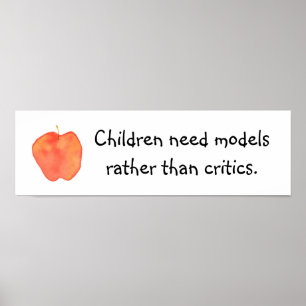 Affiche Les enfants ont besoin de modèles