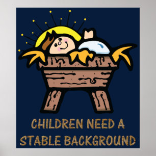 Affiche les enfants ont besoin d'un arrière - plan stable