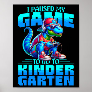 Affiche Les enfants rentrent à l'école T-rex J'ai mis mon 