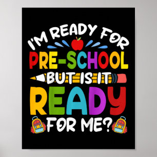 Affiche Les Enfants S'Amusent Je Suis Prêt Pour L'École Pr