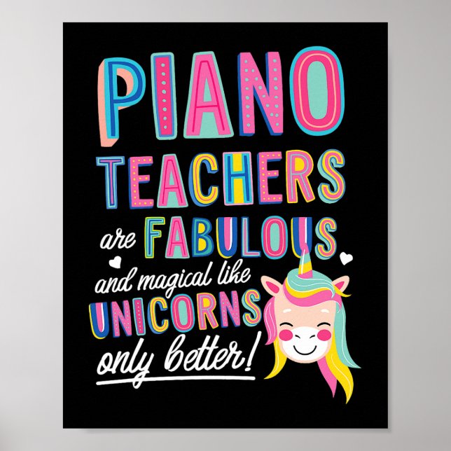 Affiche Les Enseignants De Piano Sont Fabuleux Magie Comme (Devant)