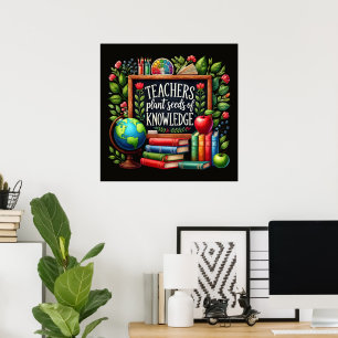 Affiche Les enseignants plantent des graines d'art de mots