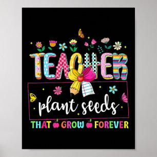 Affiche Les enseignants plantent des graines qui poussent