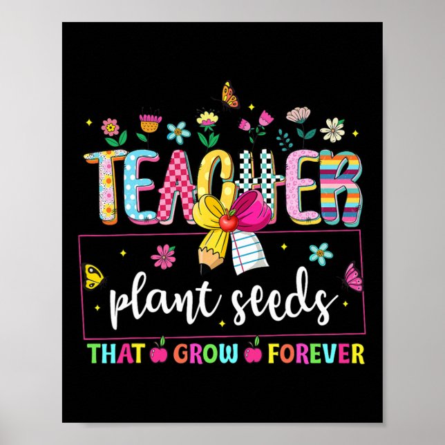 Affiche Les enseignants plantent des graines qui poussent  (Devant)