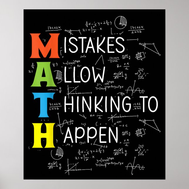 Affiche Les Erreurs MATH Permettent De Penser À Ce Qui Se  (Devant)