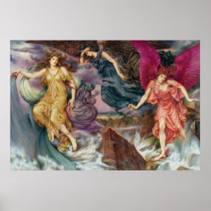 Affiche Les esprits de tempête par Evelyn De Morgan