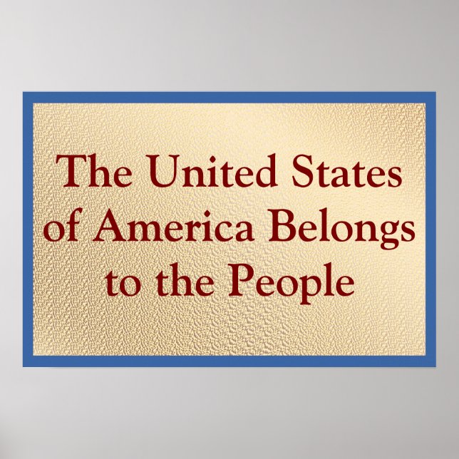 Affiche Les États-Unis appartiennent au peuple (Devant)