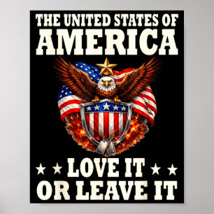Affiche Les états-unis d'amérique aimez ou quittez aigle