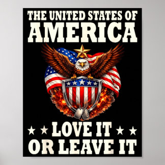Affiche Les états-unis d'amérique aimez ou quittez aigle