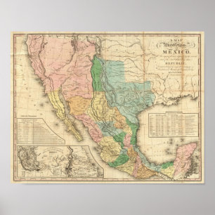 Affiche Les Etats-Unis et le Mexique