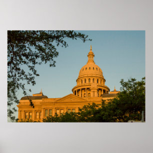 Affiche Les Etats-Unis, le Texas, Austin. Bâtiment de