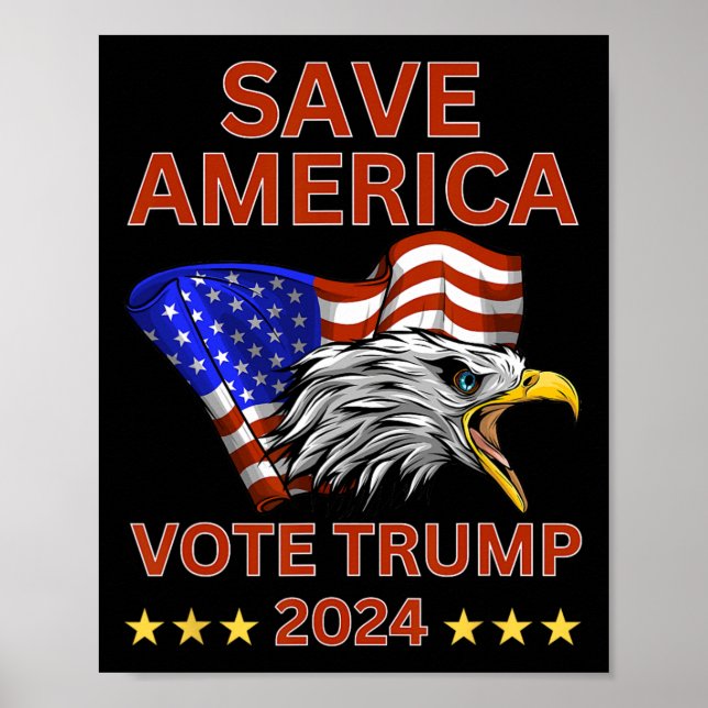 Affiche Les États-Unis Votent Trump 2024 Nous, Le Peuple,  (Devant)