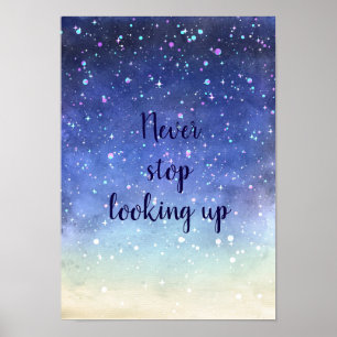 Affiche Les étoiles d'aquarelle ne cessent jamais de