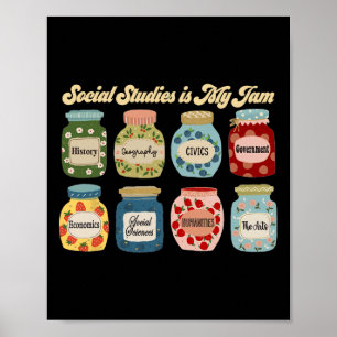 Affiche Les études sociales sont mon jam professeur d'hist