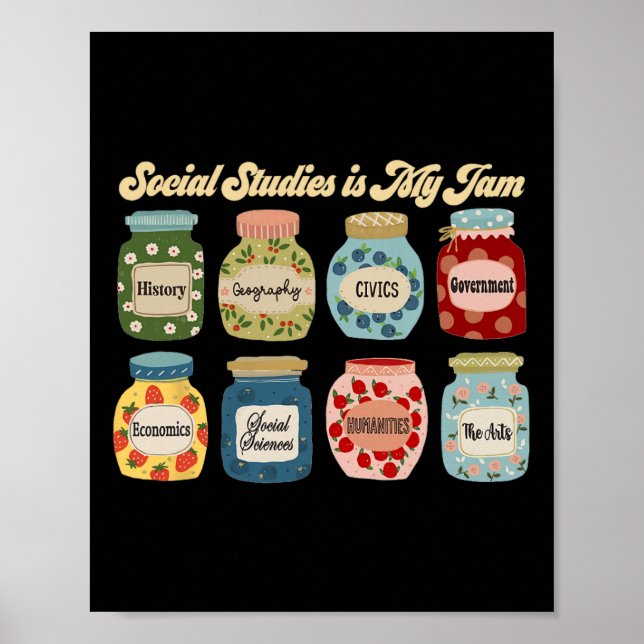 Affiche Les études sociales sont mon jam professeur d'hist (Devant)
