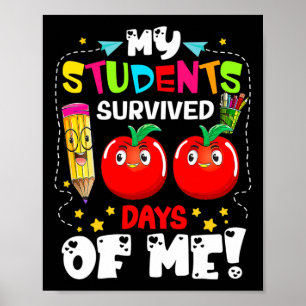 Affiche Les Étudiants Ont Survécu 100 Jours De Moi Enseign
