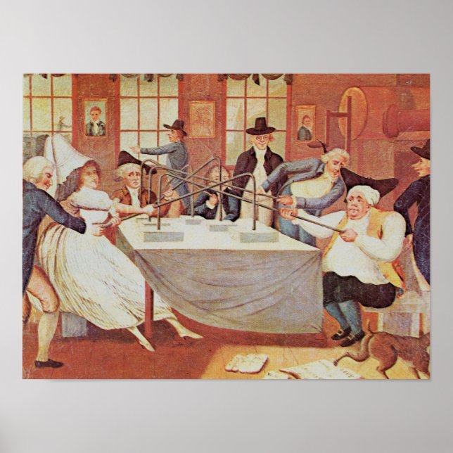 Affiche Les expériences de Benjamin Franklin en électricit (Devant)