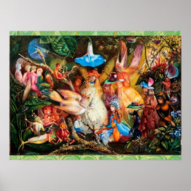 Affiche LES FAIRIES FAVORIENT OISEAUX ENCHTonnés Bois (Devant)