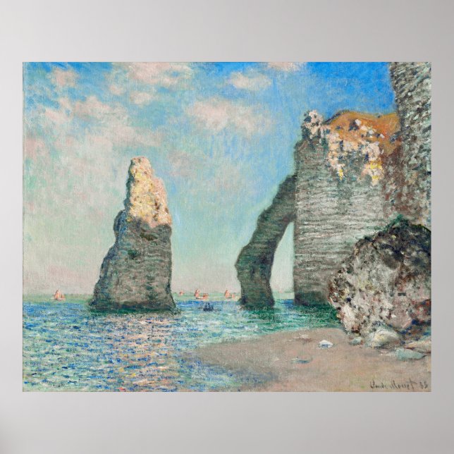 Affiche Les falaises de Monet à Étretat (Devant)