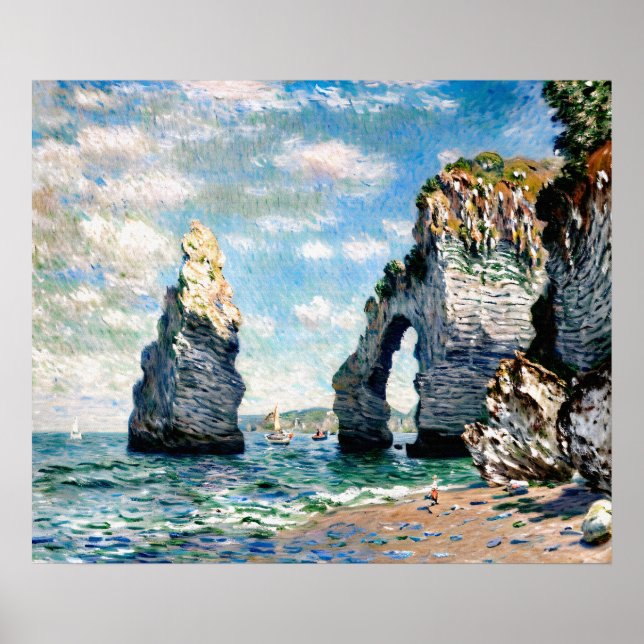 Affiche Les falaises d'Étretat (Devant)
