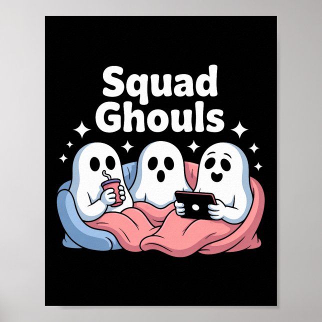 Affiche Les fantômes de l'équipe correspondent à l'Hallowe (Devant)