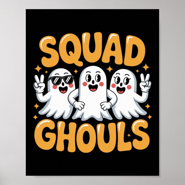 Affiche Les fantômes de l'équipe correspondent à l'Hallowe (Devant)