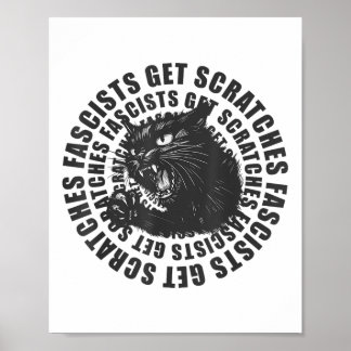 Affiche Les fascistes de chats noirs obtiennent des griffe