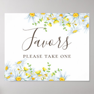 Affiche Les faveurs. Aquarelle. Mariage floral
