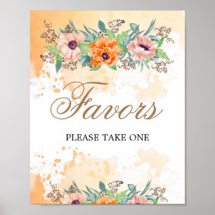 Affiche Les faveurs des pavots s'il vous plaît prendre un 