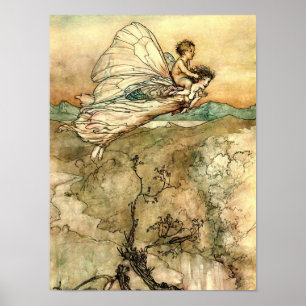 Affiche Les fées en vol d'Arthur Rackham