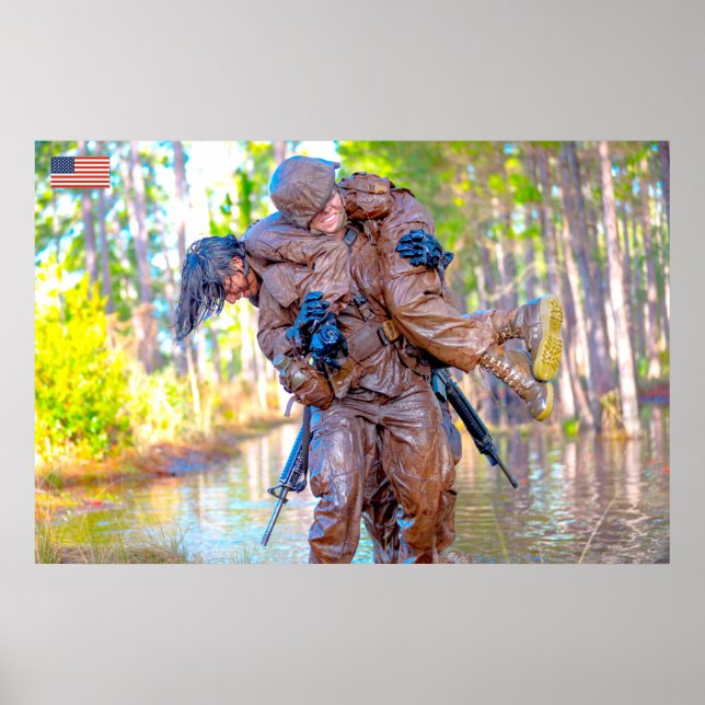 AFFICHE LES FEMMES AMÉRICAINES COMBATTANTES (Devant)