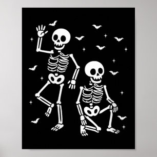 Affiche Les femmes amusantes Halloween Trump Squelette Tru