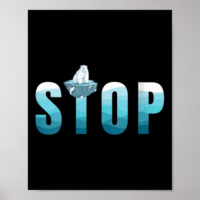 Affiche Les femmes arrêtent la pollution de l'océan Ours p (Devant)