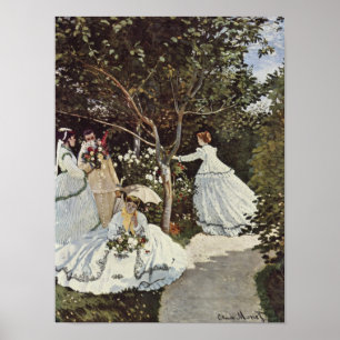 Affiche Les femmes dans le jardin par Claude Monet
