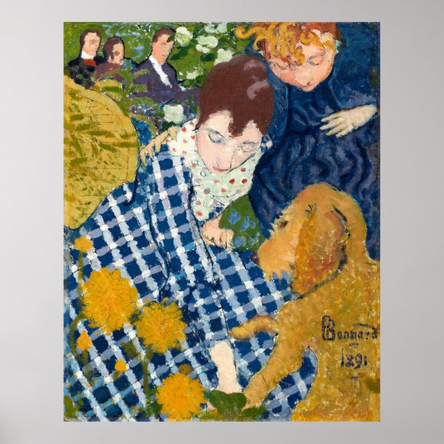 Affiche Les femmes de Bonnard avec un chien (Devant)