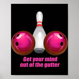 Affiche Les Femmes De Bowling Amusantes Se Sentent De La G