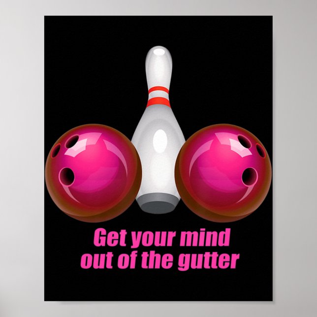 Affiche Les Femmes De Bowling Amusantes Se Sentent De La G (Devant)