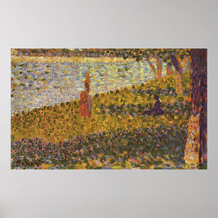 Affiche Les femmes de Georges Seurat par l'eau (1886)