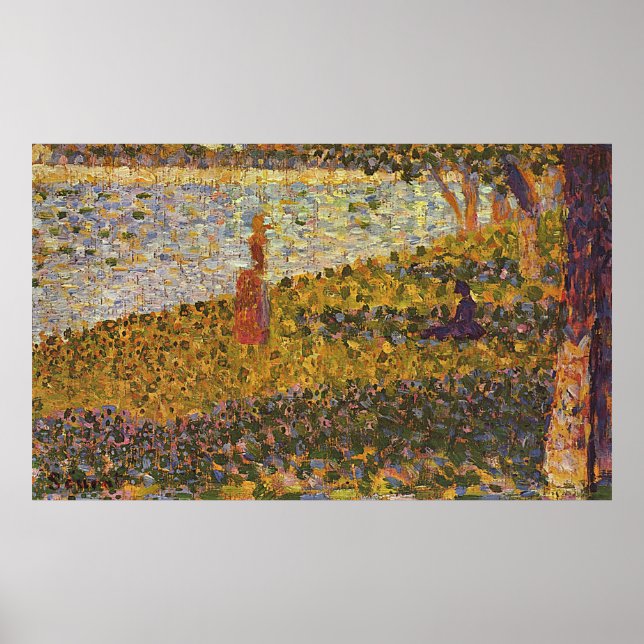 Affiche Les femmes de Georges Seurat par l'eau (1886) (Devant)