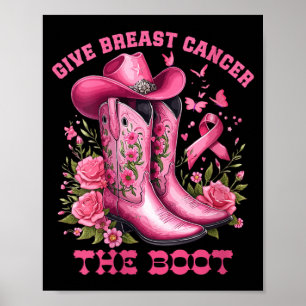 Affiche Les femmes donnent le cancer du sein à la cowgirl