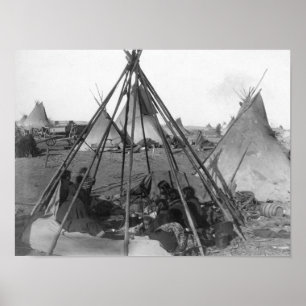 Affiche Les femmes et les enfants d'Oglala à l'intérieur
